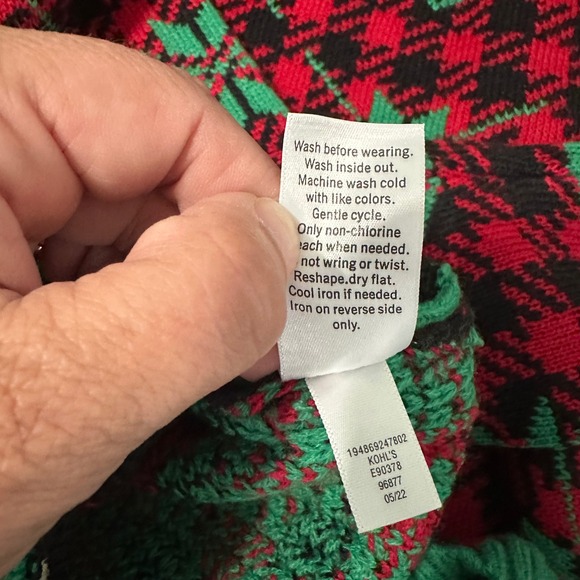 Celebrate Together Ugly Christmas Sweater Cat Santa Milk Cookie XL - Picture 7 of 7